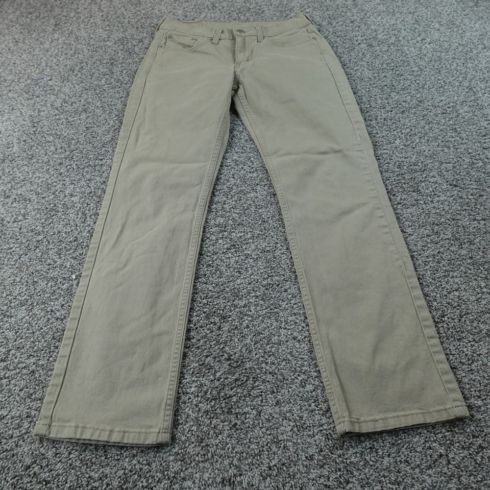 Levis Jeans Mens 30X30 Beige Tan Brown‎ Khaki Denim Pants 514 Straight Stretch